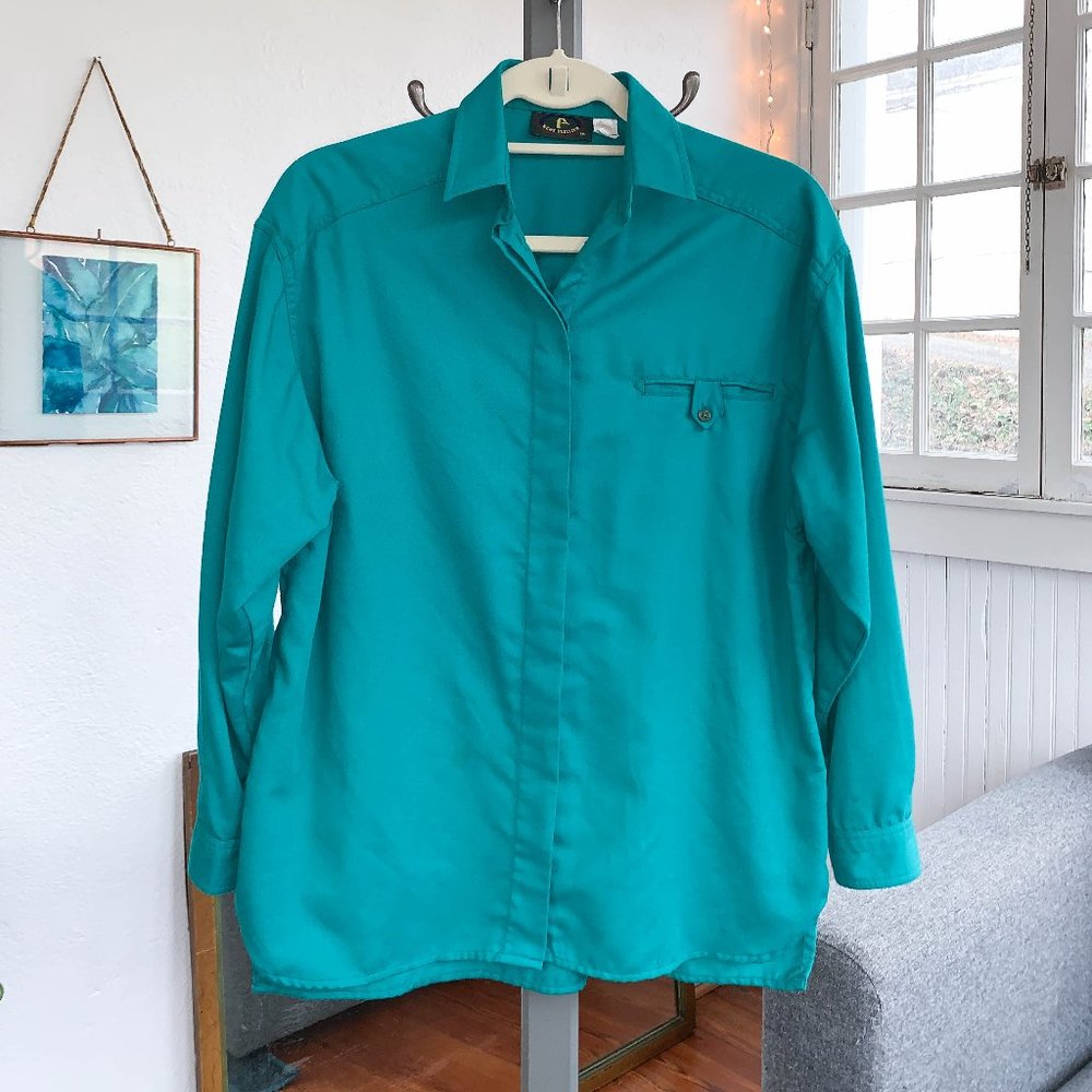 Bert Pulitzer Vintage teal button-down